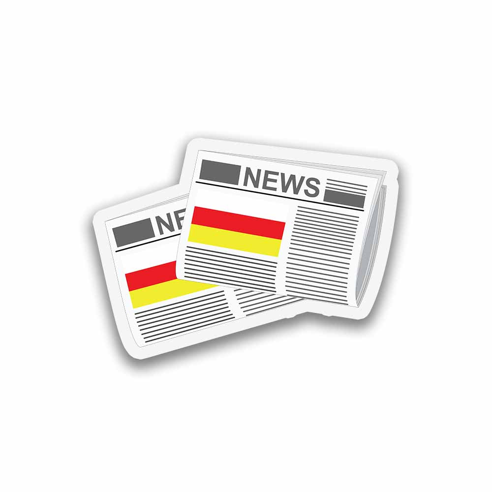 North Ossetia Newspapers Sticker & Magnet