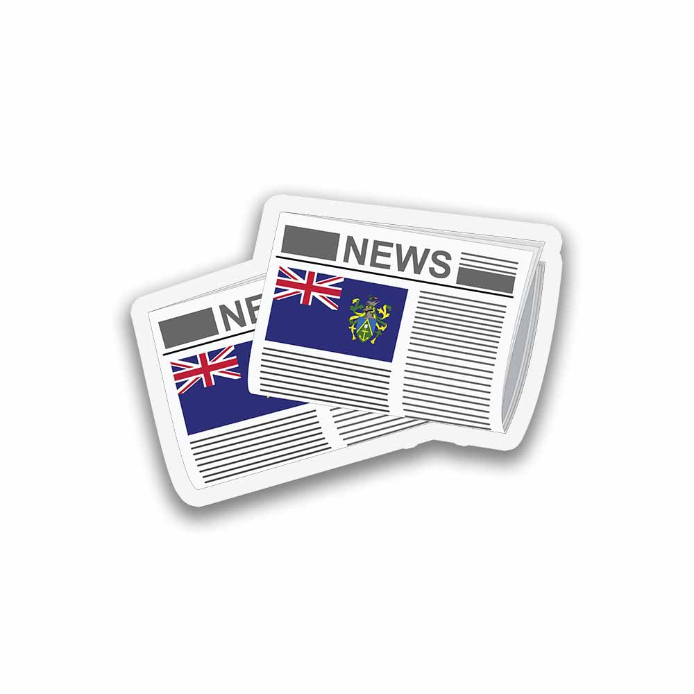 Pitcairn Islands Newspapers Sticker & Magnet