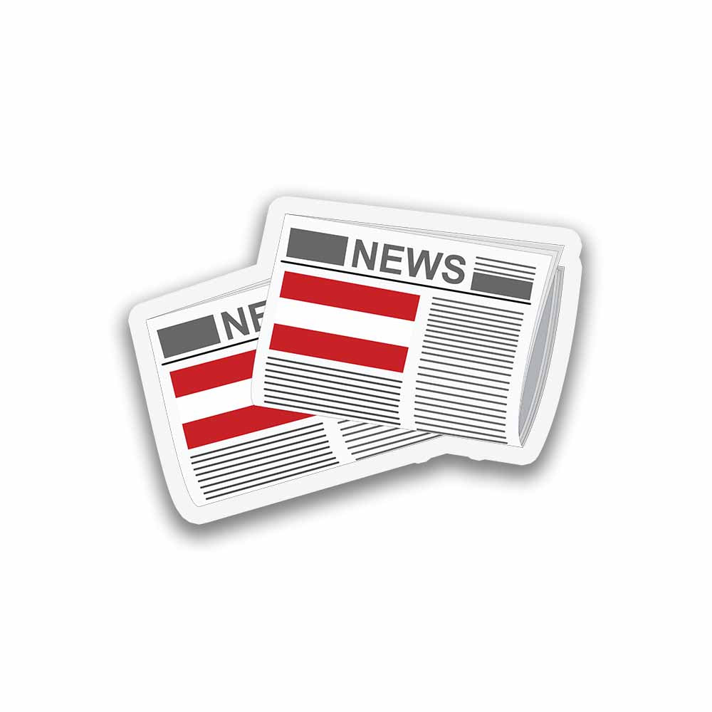 Austria Newspapers Sticker & Magnet