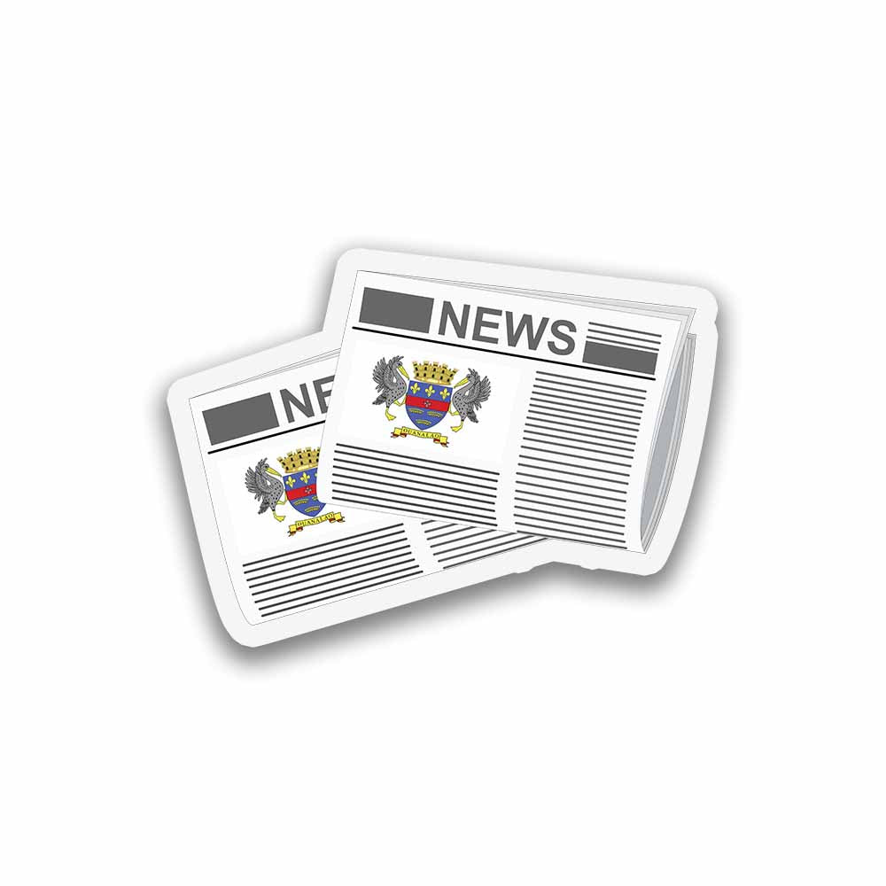 Saint Barthelemy Newspapers Sticker & Magnet