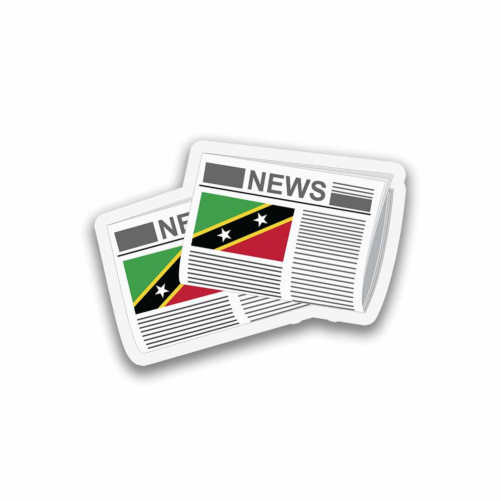 Saint Kitts and Nevis Newspapers Sticker & Magnet