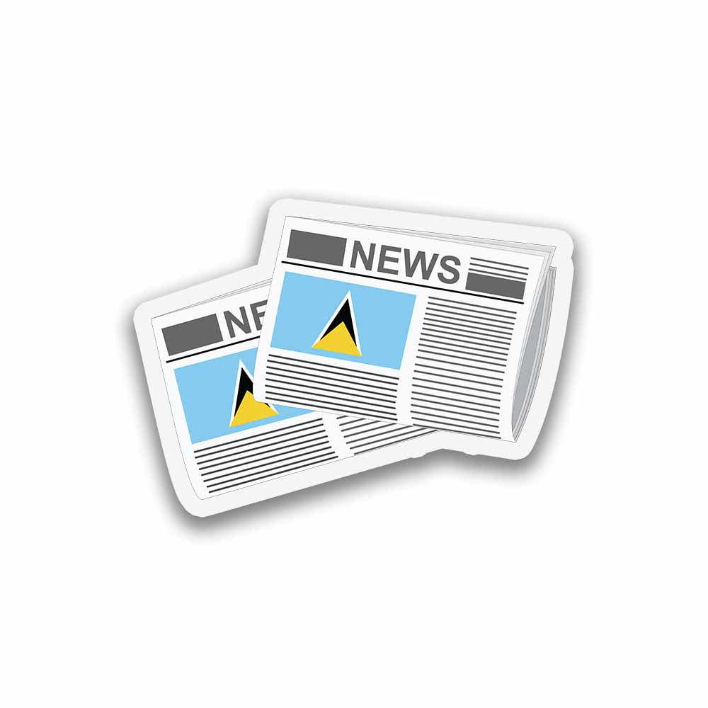 Saint Lucia Newspapers Sticker & Magnet
