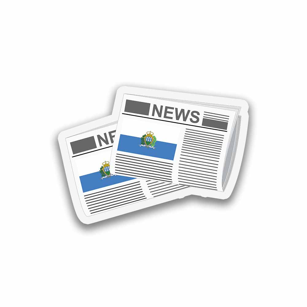 San Marino Newspapers Sticker & Magnet