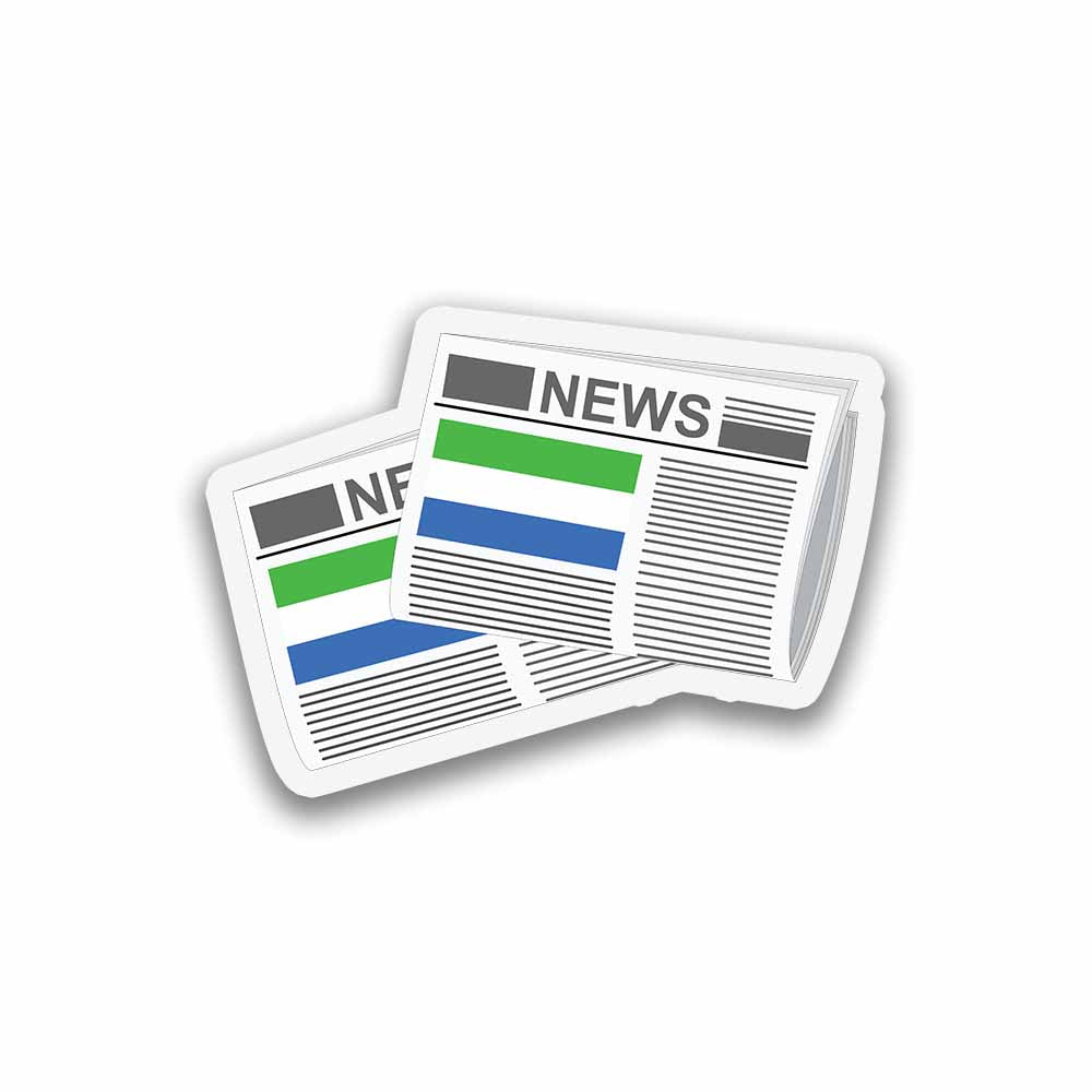 Sierra Leone Newspapers Sticker & Magnet