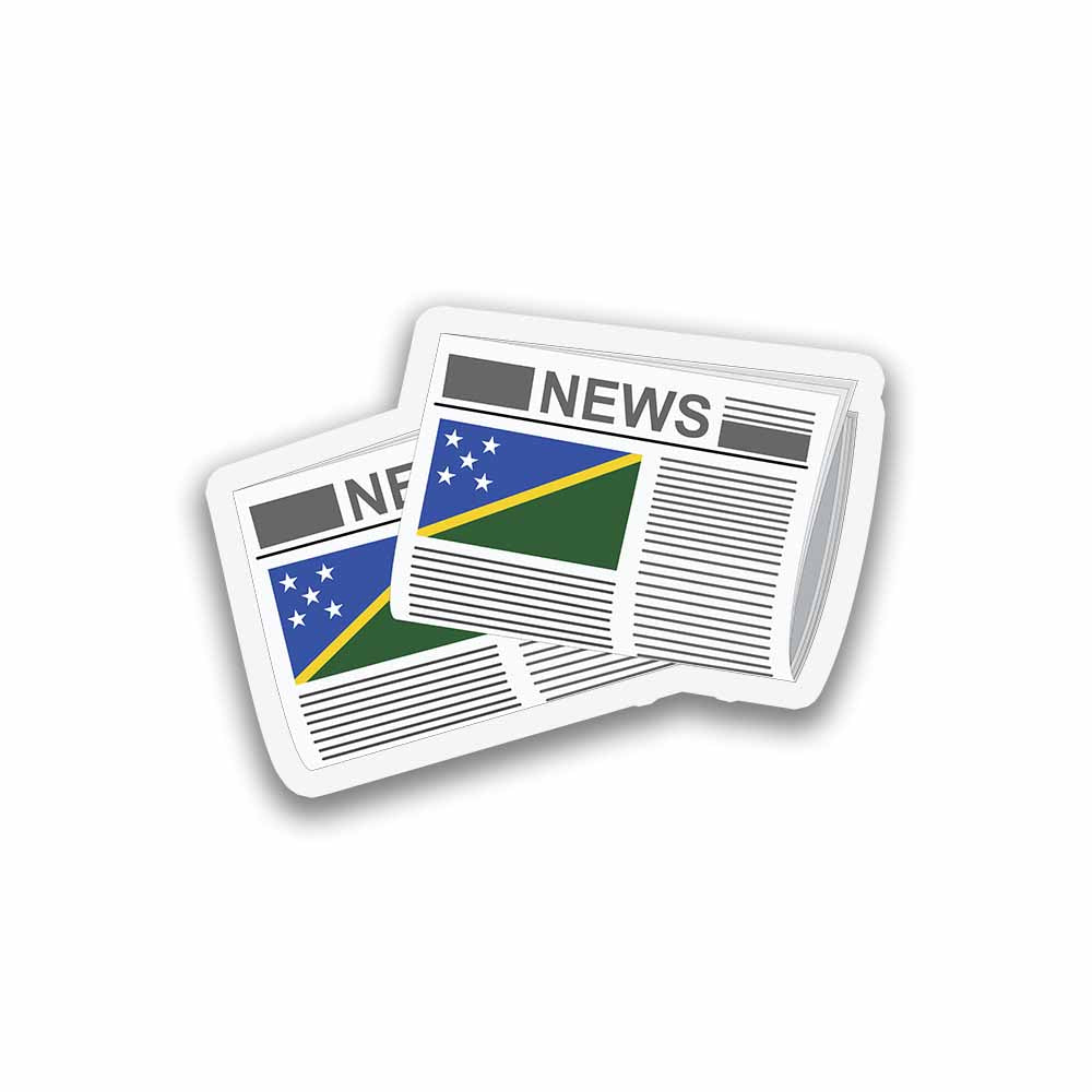 Solomon Islands Newspapers Sticker & Magnet