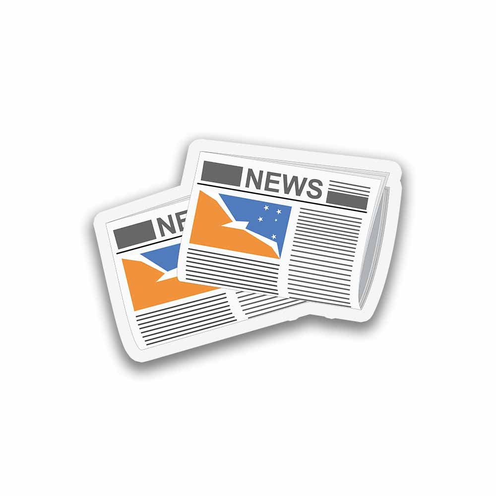 Tierra del Fuego Province Argentina Newspapers Sticker & Magnet