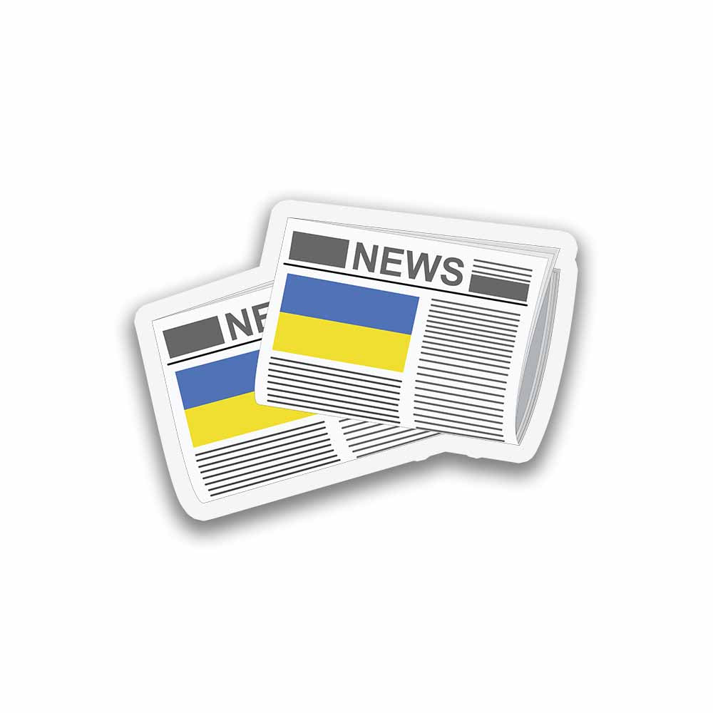 Ukraine Newspapers Sticker & Magnet