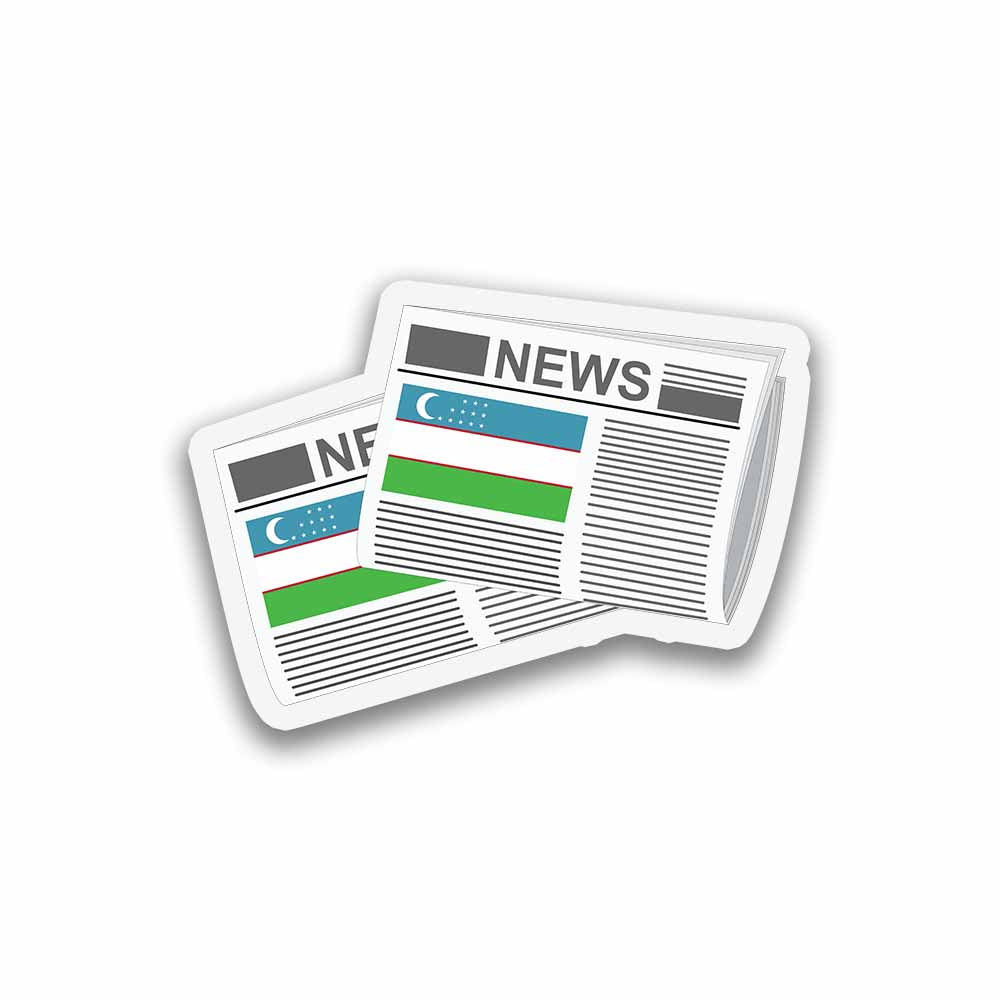 Uzbekistan Newspapers Sticker & Magnet