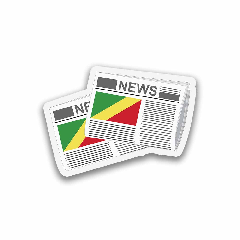 Congo Republic of the Newspapers Sticker & Magnet