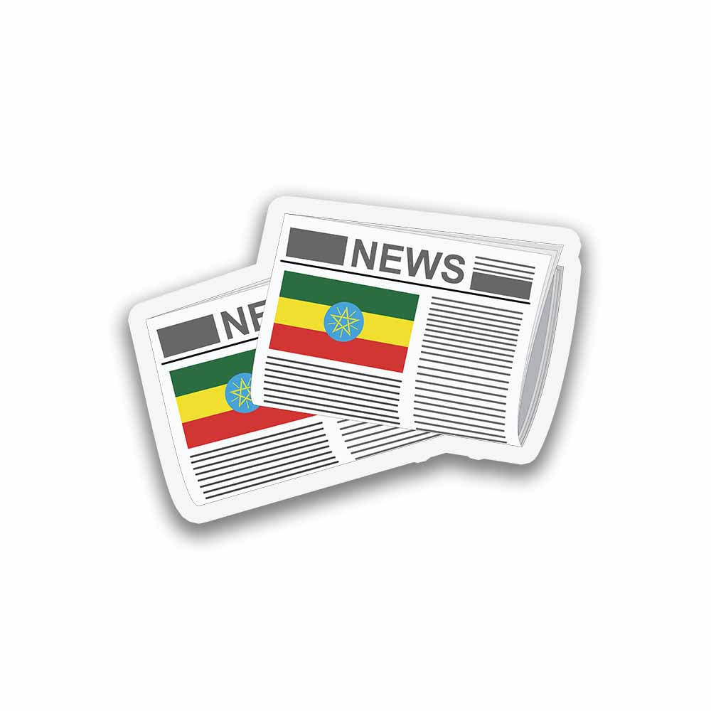 Ethiopia Newspapers Sticker & Magnet