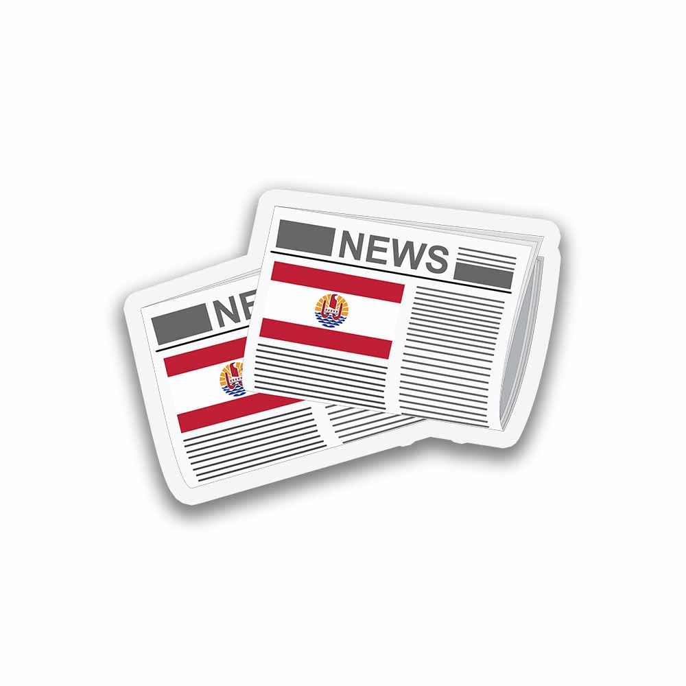 French Polynesia Newspapers Sticker & Magnet