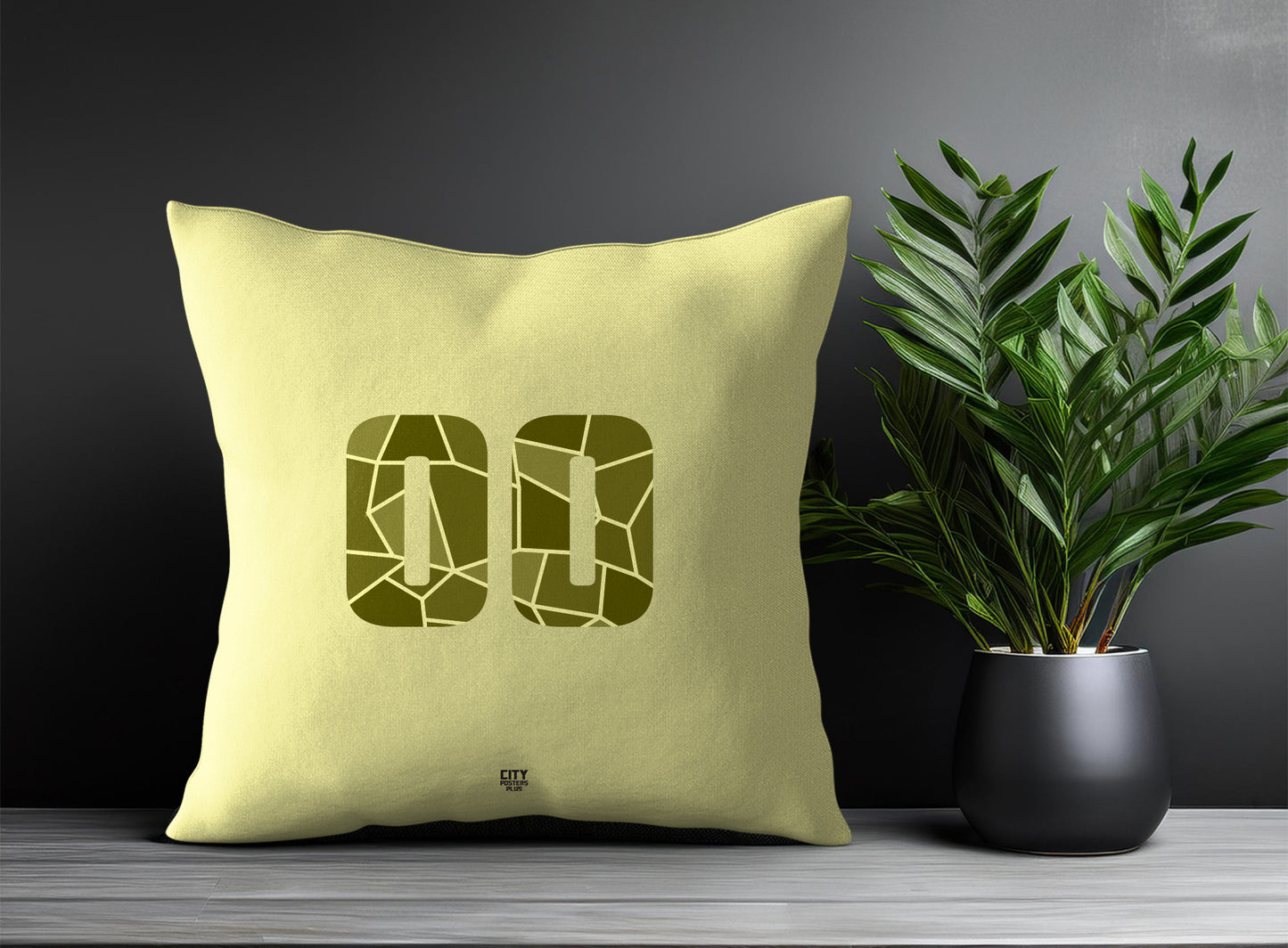 Print Deliver Plus 00 Number Square & Rectangle Pillow Cases | Modern Numeric Throw Pillow Covers 