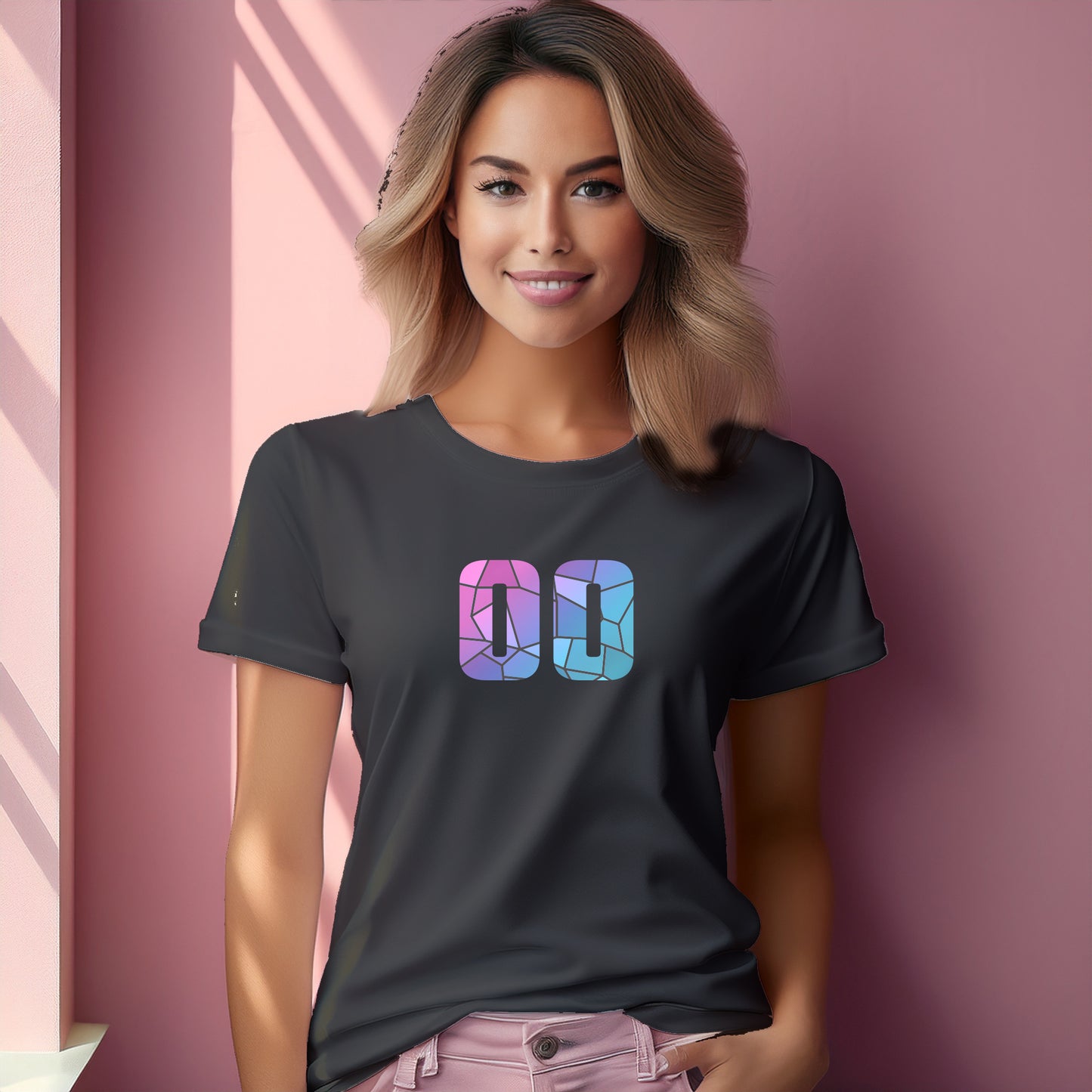 00 Number Women T-Shirt (Charcoal Grey)