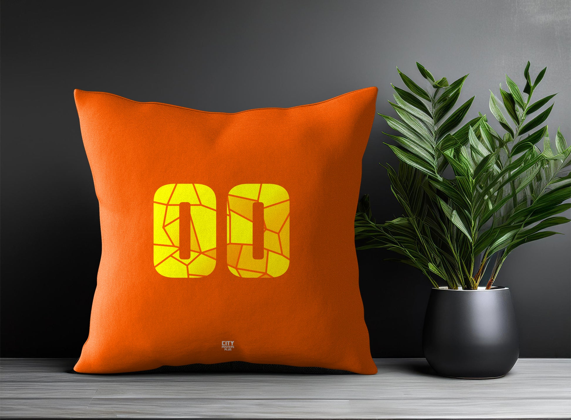 Print Deliver Plus 00 Number Square & Rectangle Pillow Cases | Modern Numeric Throw Pillow Covers 