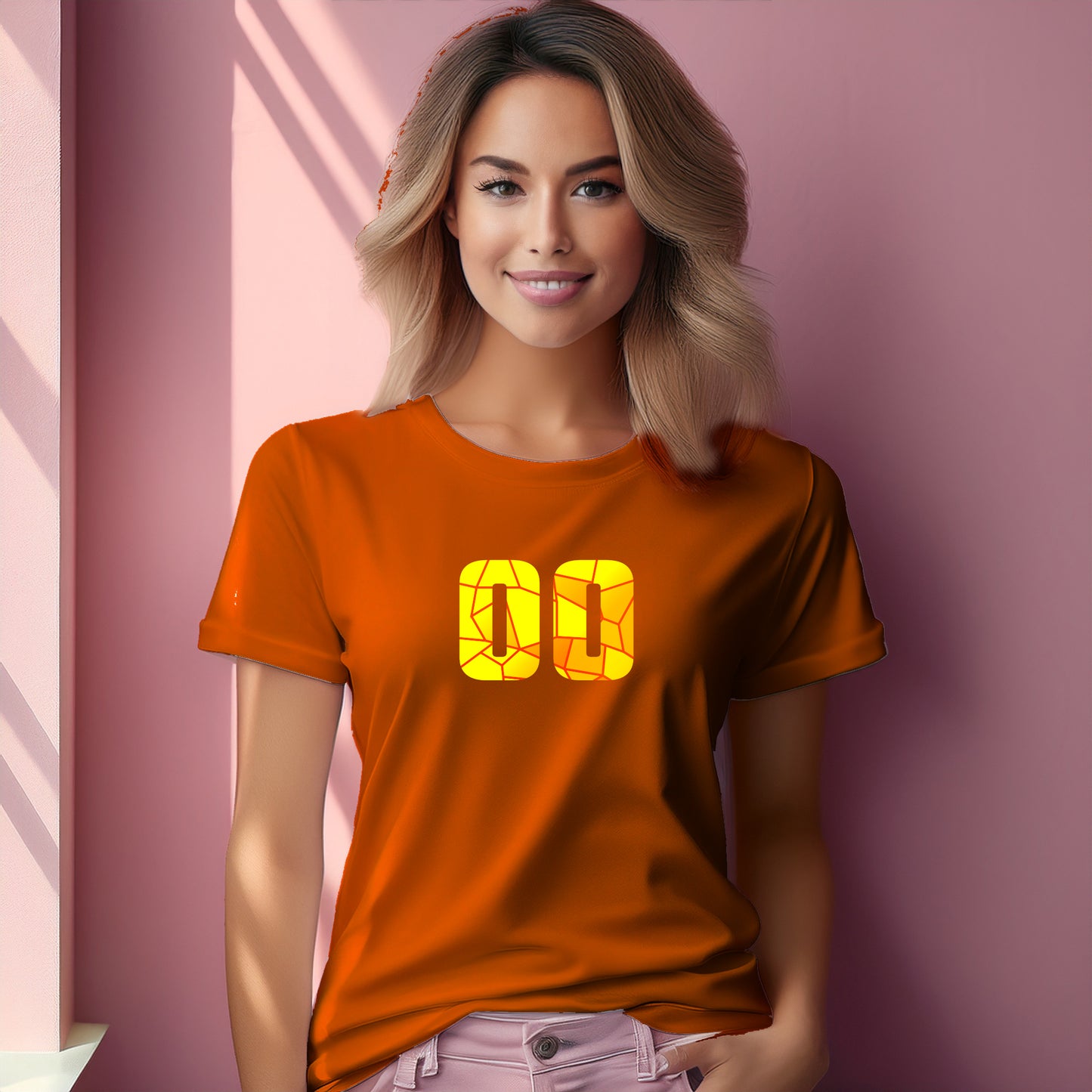 00 Number Women T-Shirt (Orange)