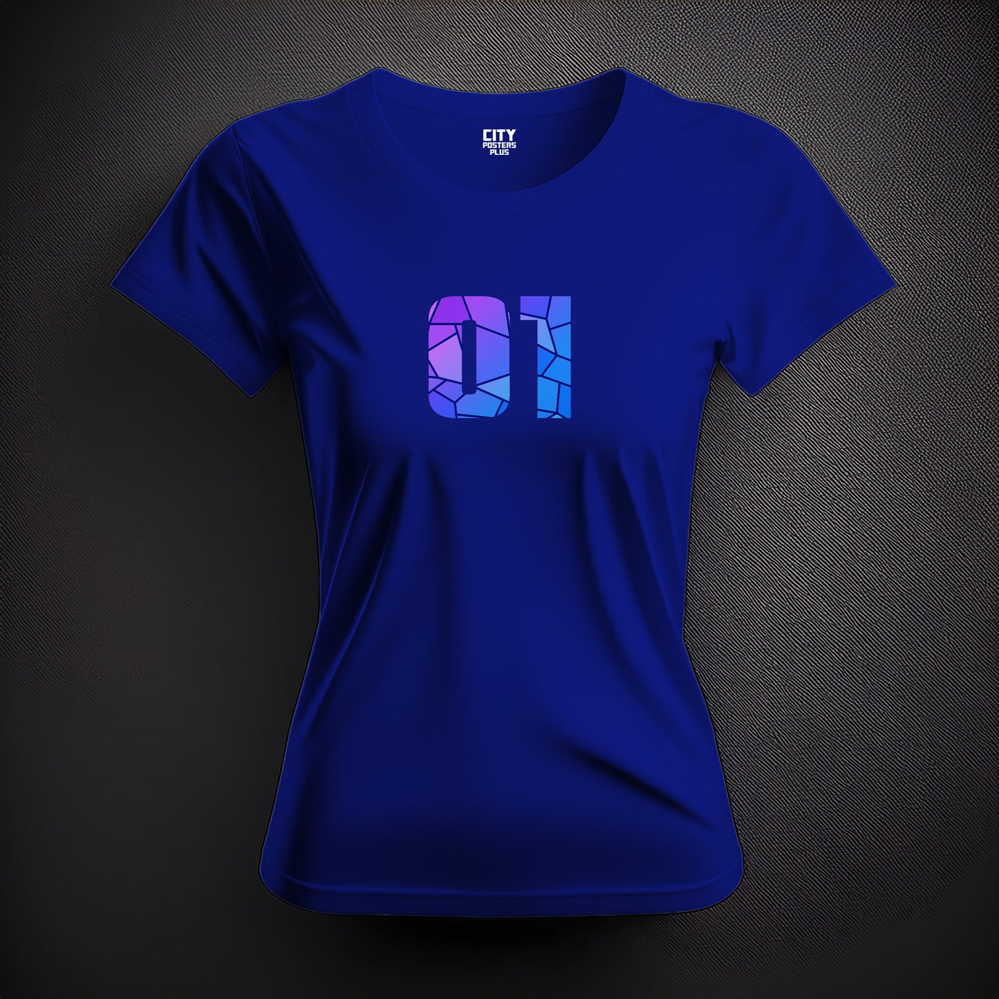 01 Number Women T-Shirt (Royal Blue)