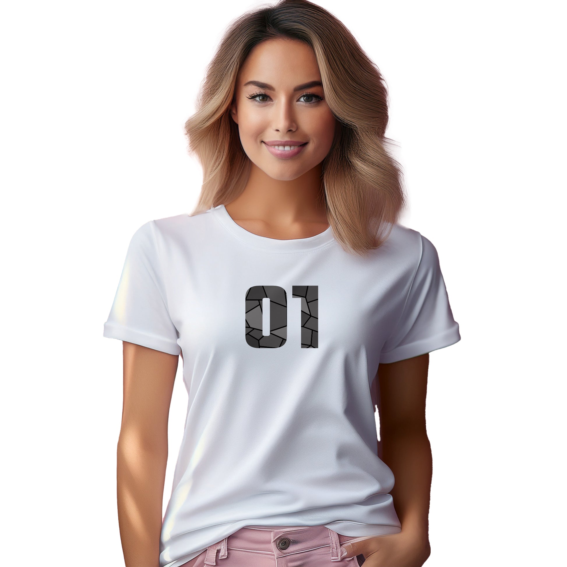 01 Number Women T-Shirt (White)