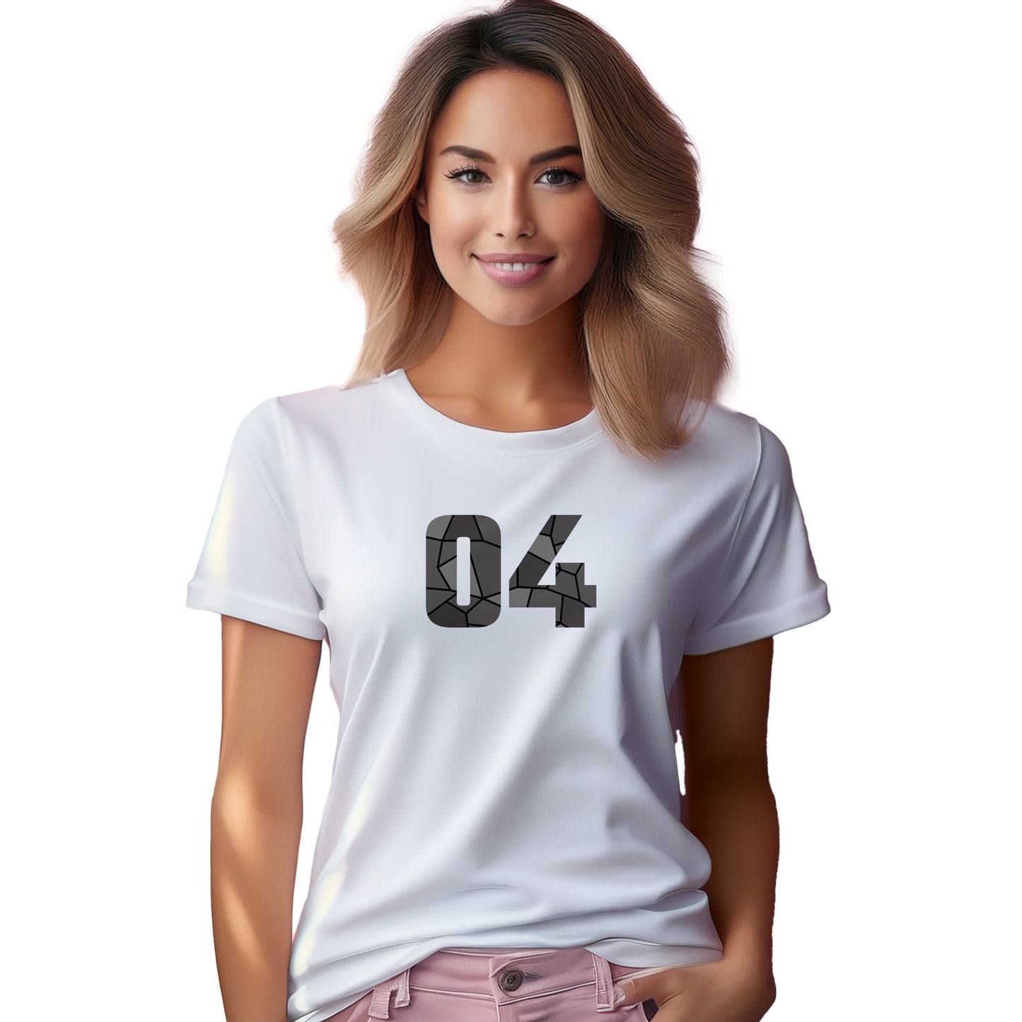 04 Number Women T-Shirt (White)