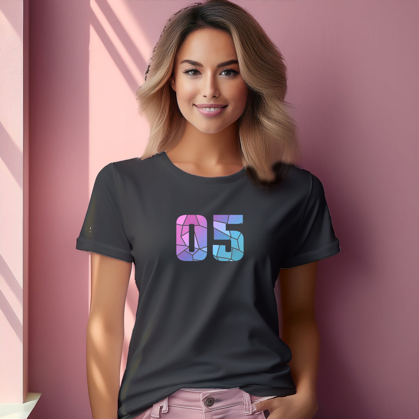 05 Number Women T-Shirt (Charcoal Grey)