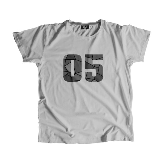 05 Number Men Unisex T-Shirt (Melange Grey)
