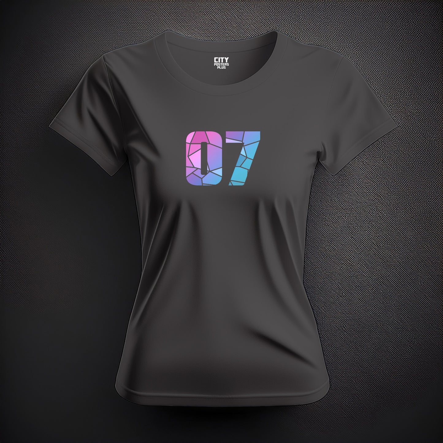 07 Number Women T-Shirt (Charcoal Grey)