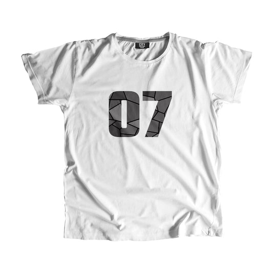 07 Number Men Unisex T-Shirt (White)