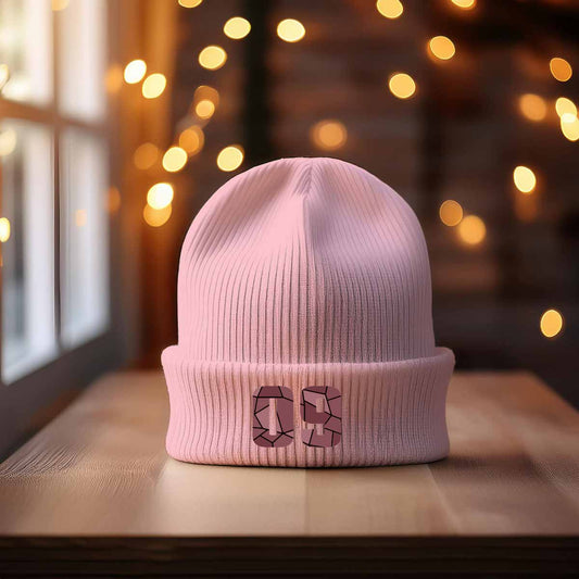 Beanies Plus 09 Number Beanie | Modern Numeric Knit Winter Hat 