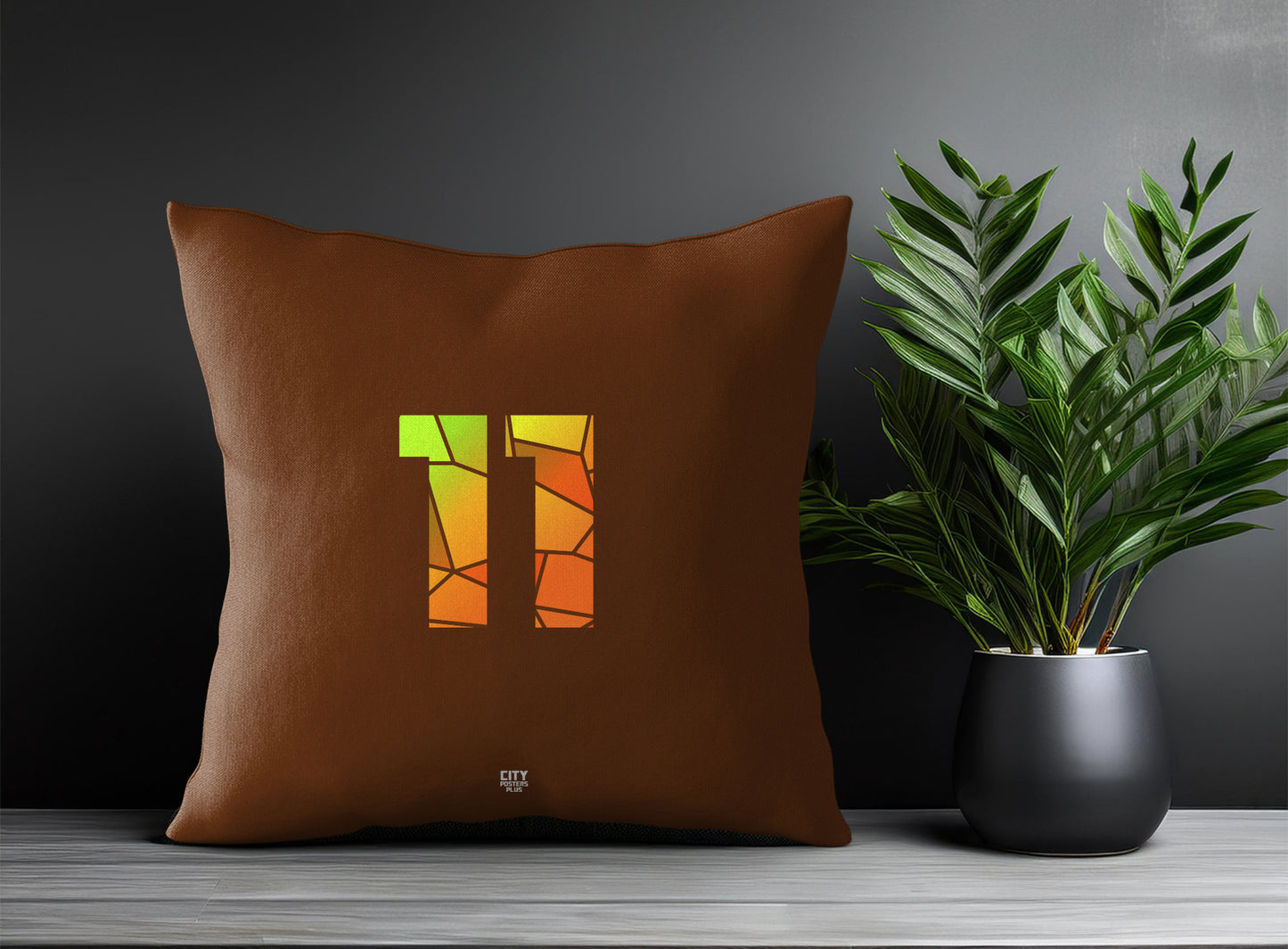 Print Deliver Plus 11 Number Square & Rectangle Pillow Cases | Modern Numeric Throw Pillow Covers 