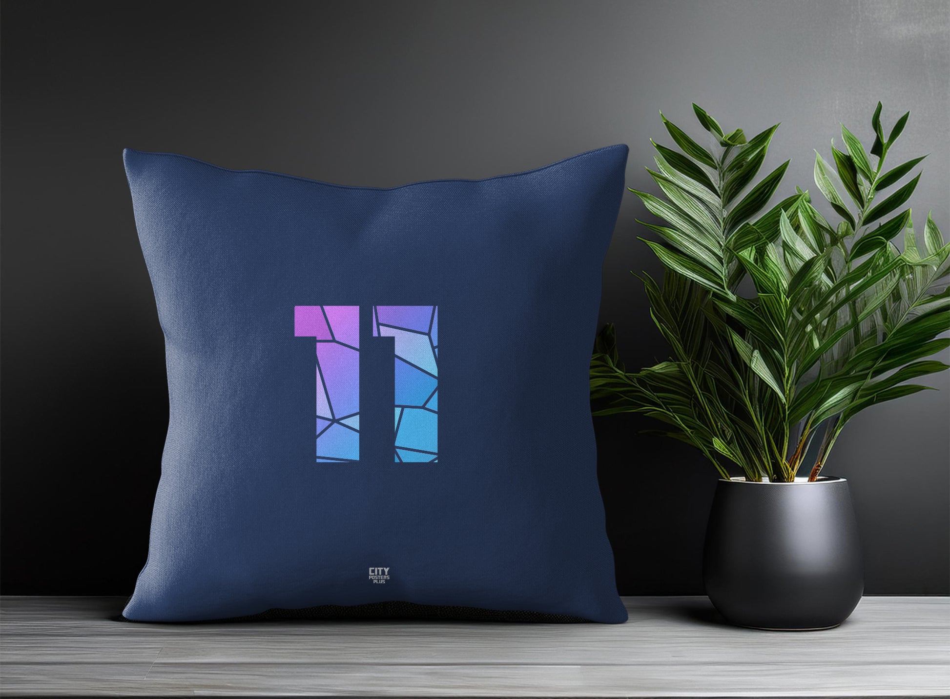 Print Deliver Plus 11 Number Square & Rectangle Pillow Cases | Modern Numeric Throw Pillow Covers 