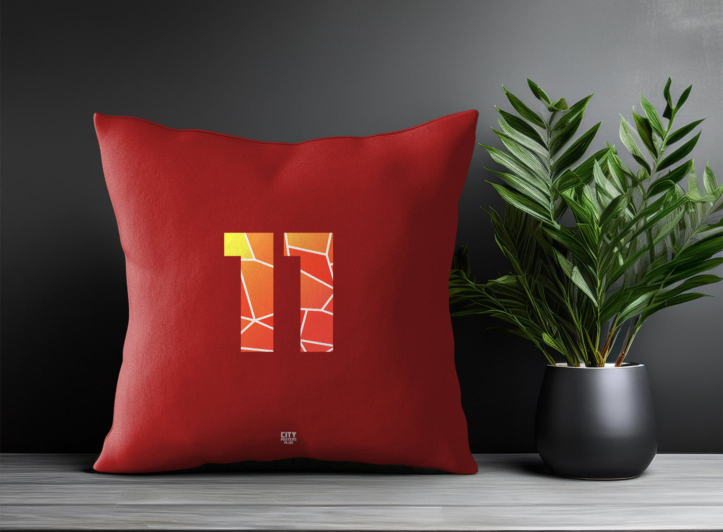 Print Deliver Plus 11 Number Square & Rectangle Pillow Cases | Modern Numeric Throw Pillow Covers 