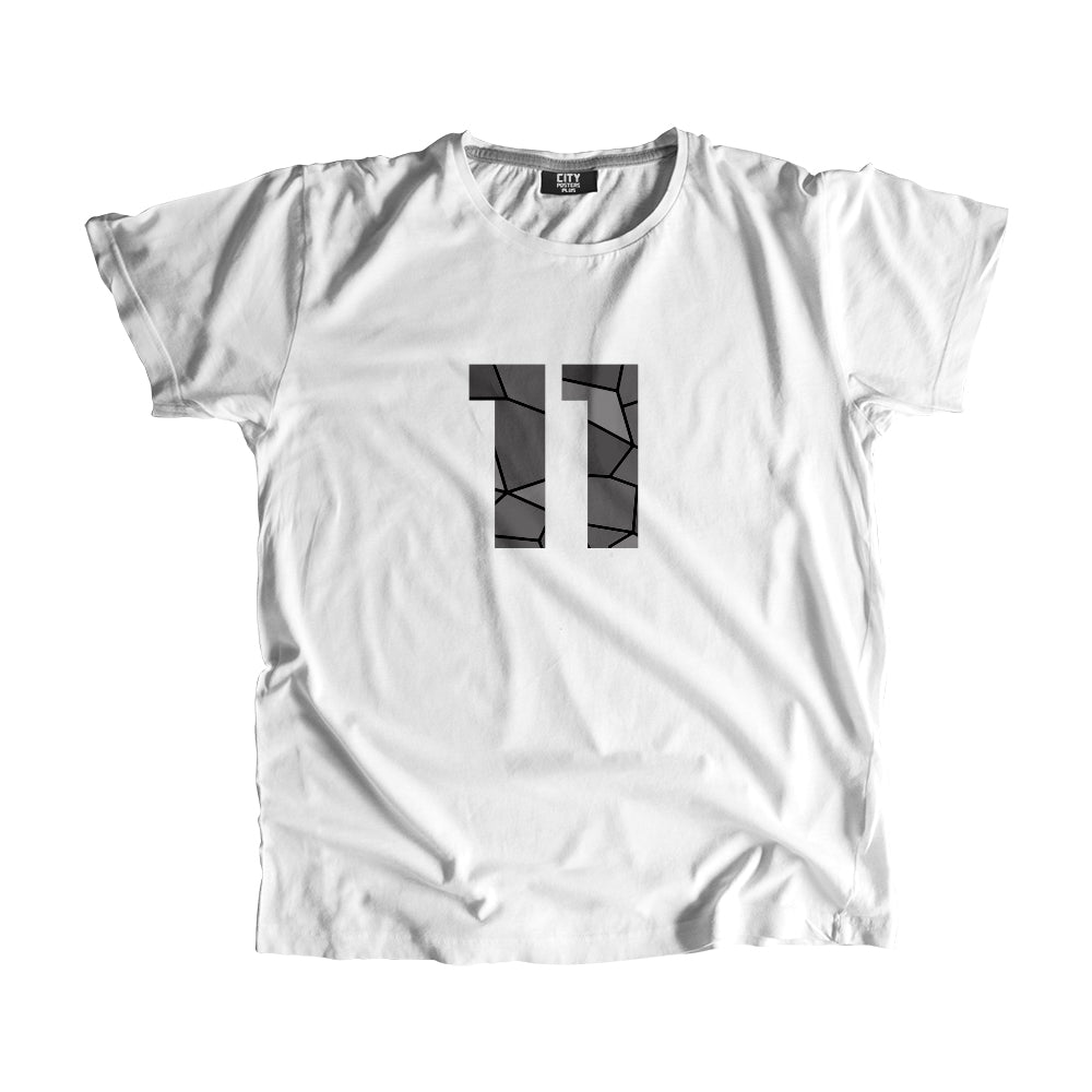 11 Number Men Unisex T-Shirt (White)
