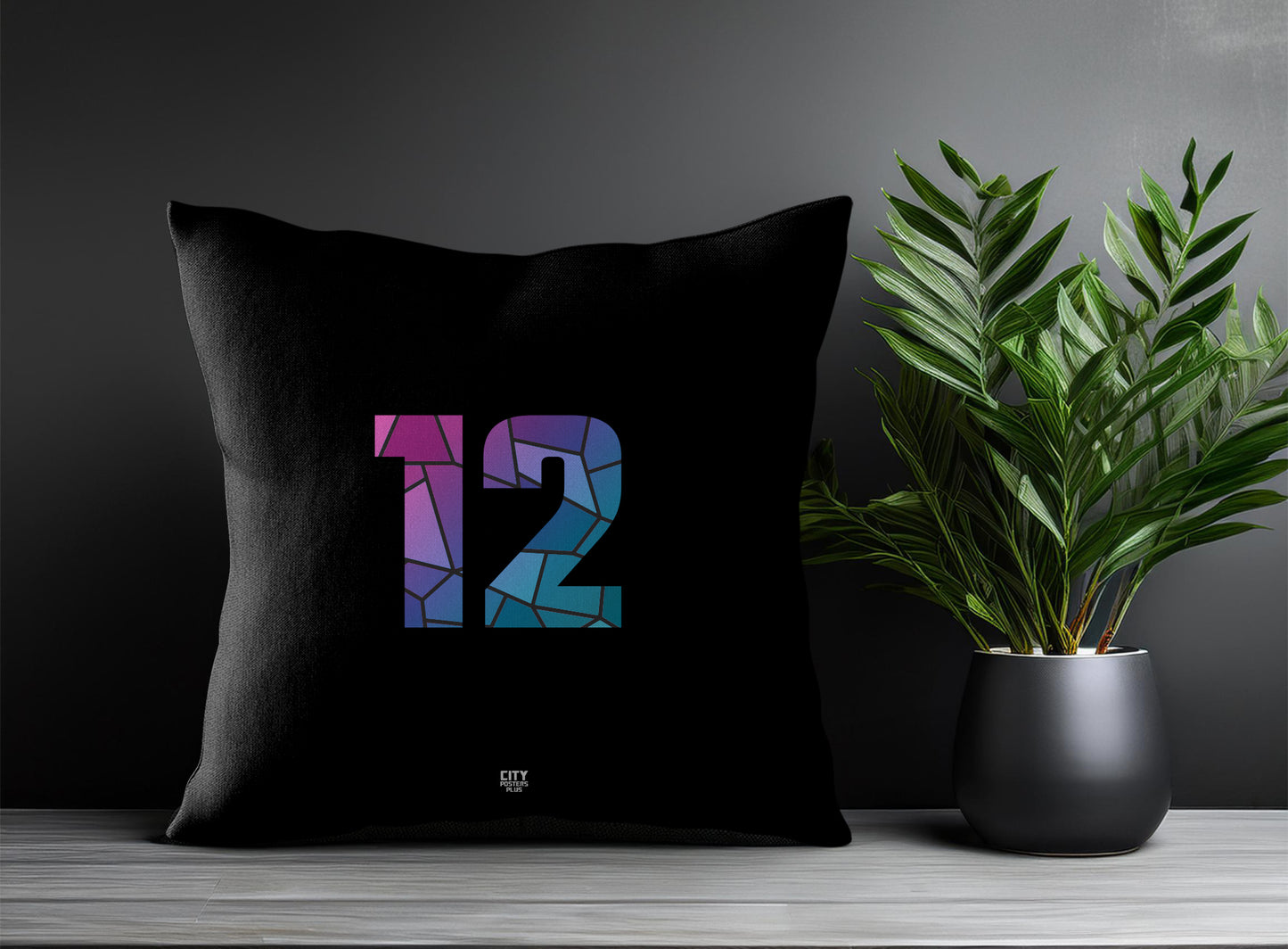 Print Deliver Plus 12 Number Square & Rectangle Pillow Cases | Modern Numeric Throw Pillow Covers 