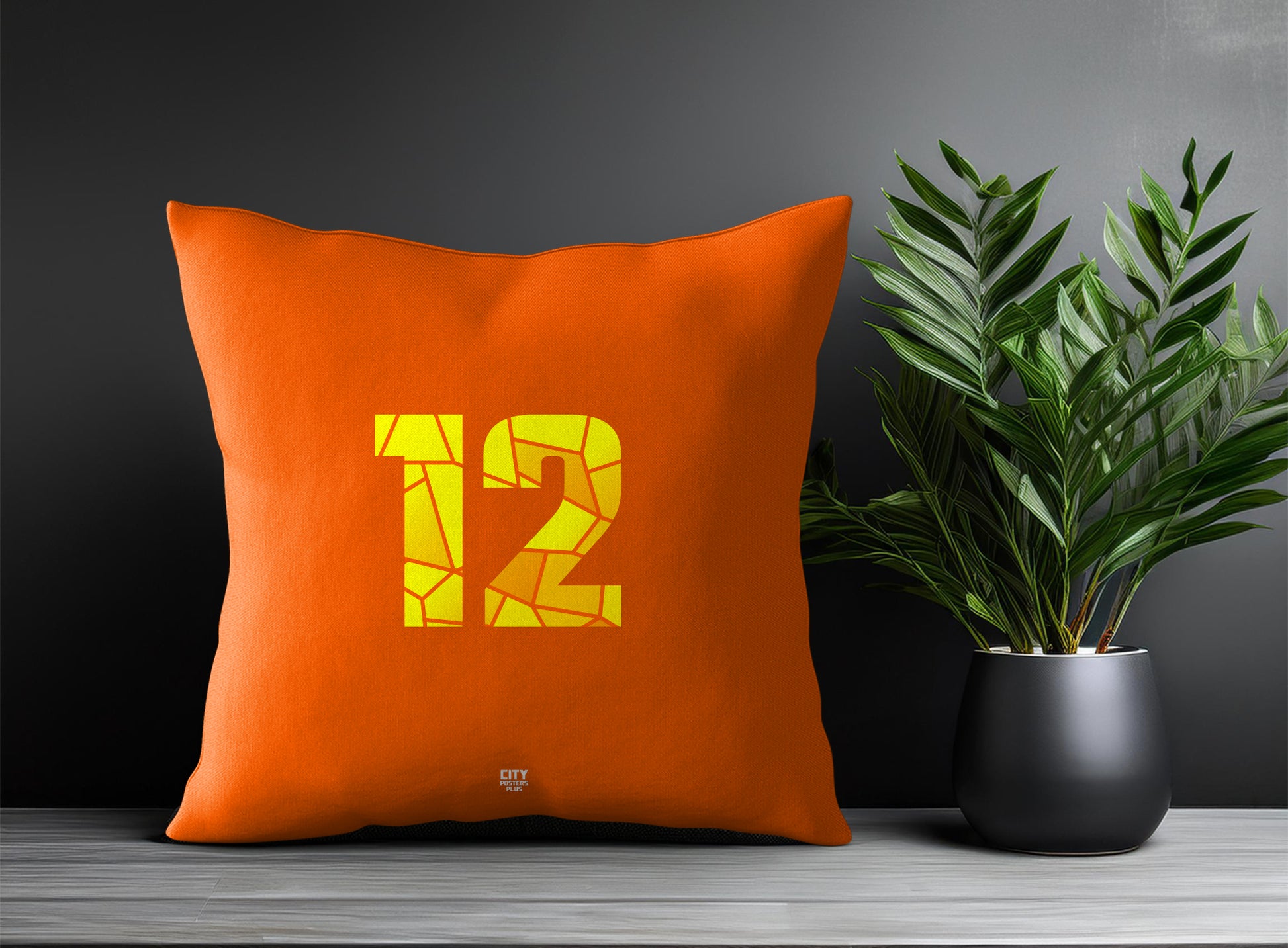 Print Deliver Plus 12 Number Square & Rectangle Pillow Cases | Modern Numeric Throw Pillow Covers 