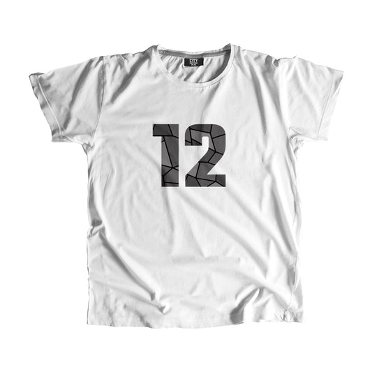 12 Number Men Unisex T-Shirt (White)