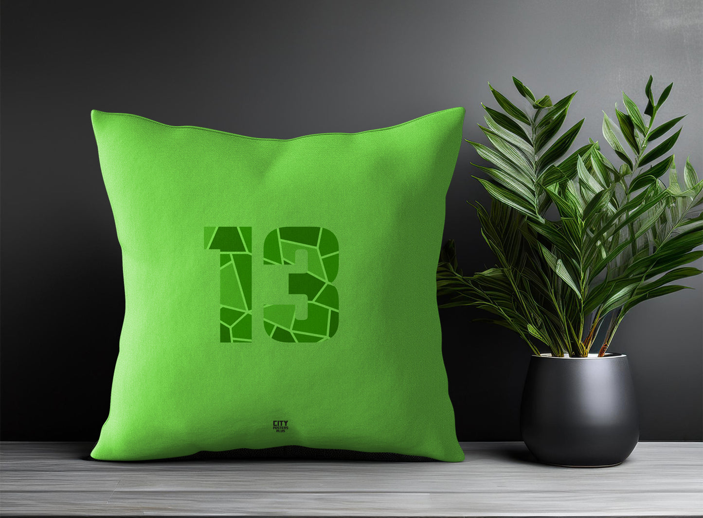 Print Deliver Plus 13 Number Square & Rectangle Pillow Cases | Modern Numeric Throw Pillow Covers 