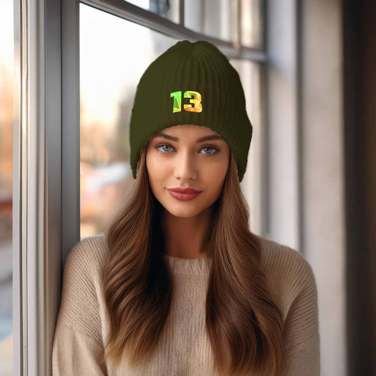 Beanies Plus 13 Number Beanie | Modern Numeric Knit Winter Hat