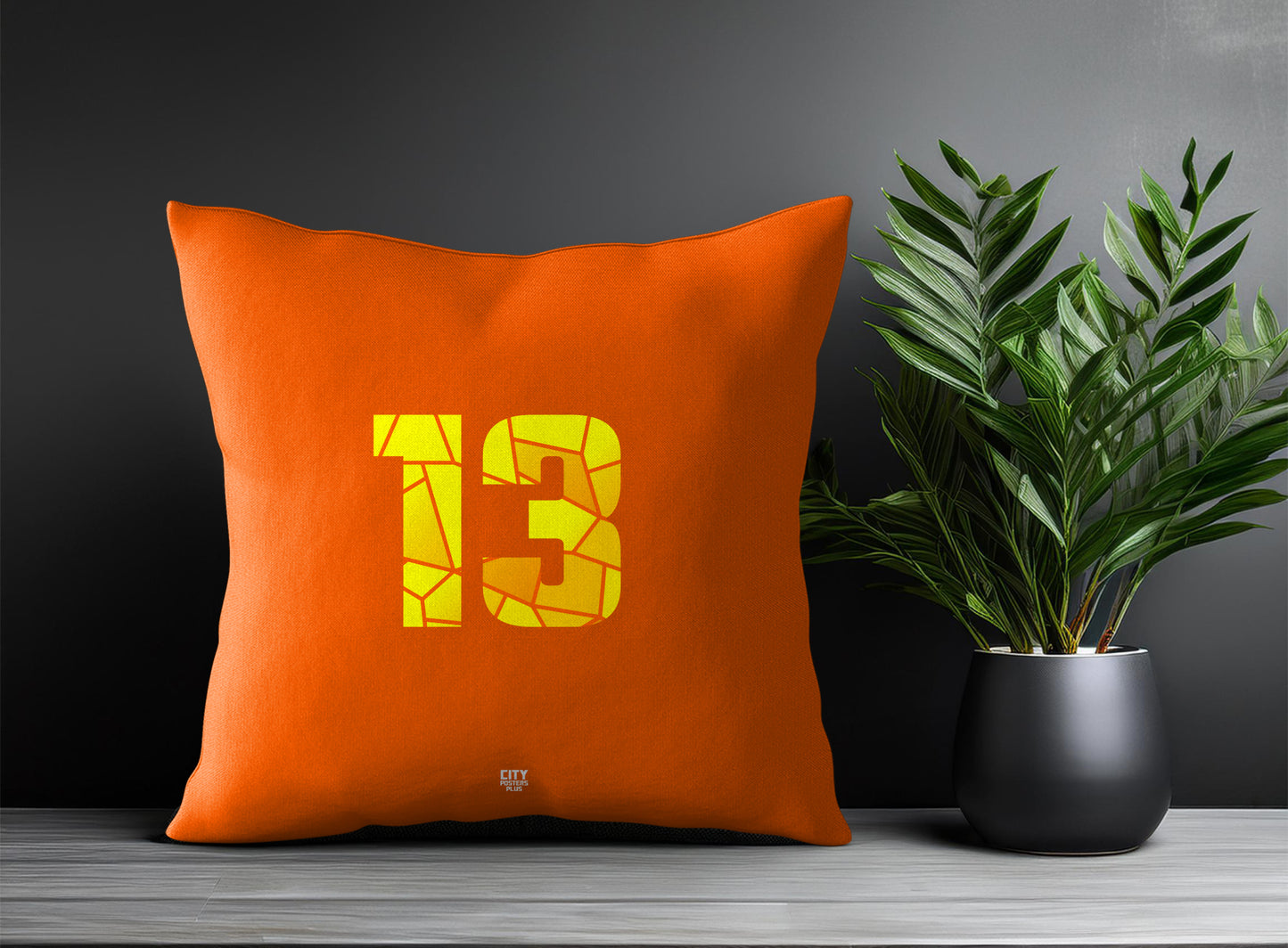 Print Deliver Plus 13 Number Square & Rectangle Pillow Cases | Modern Numeric Throw Pillow Covers 