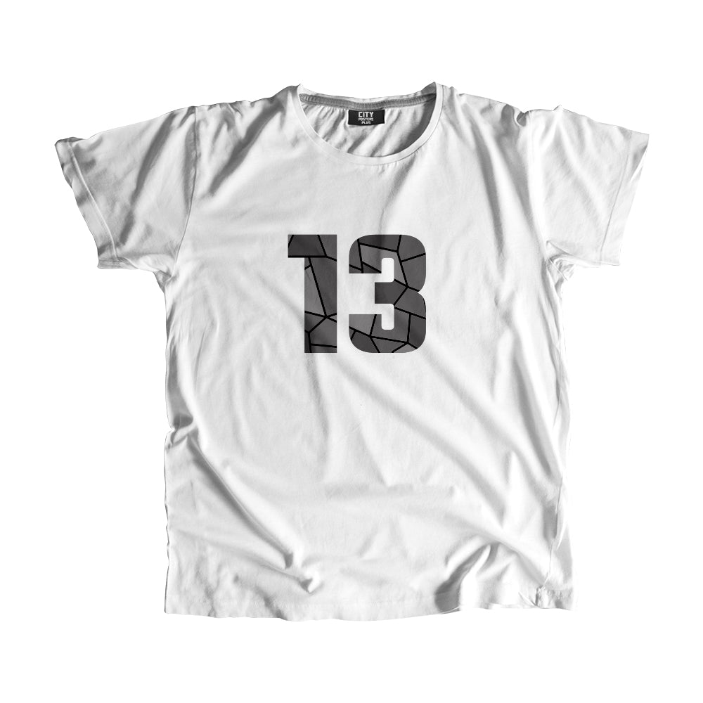 13 Number Men Unisex T-Shirt (White)