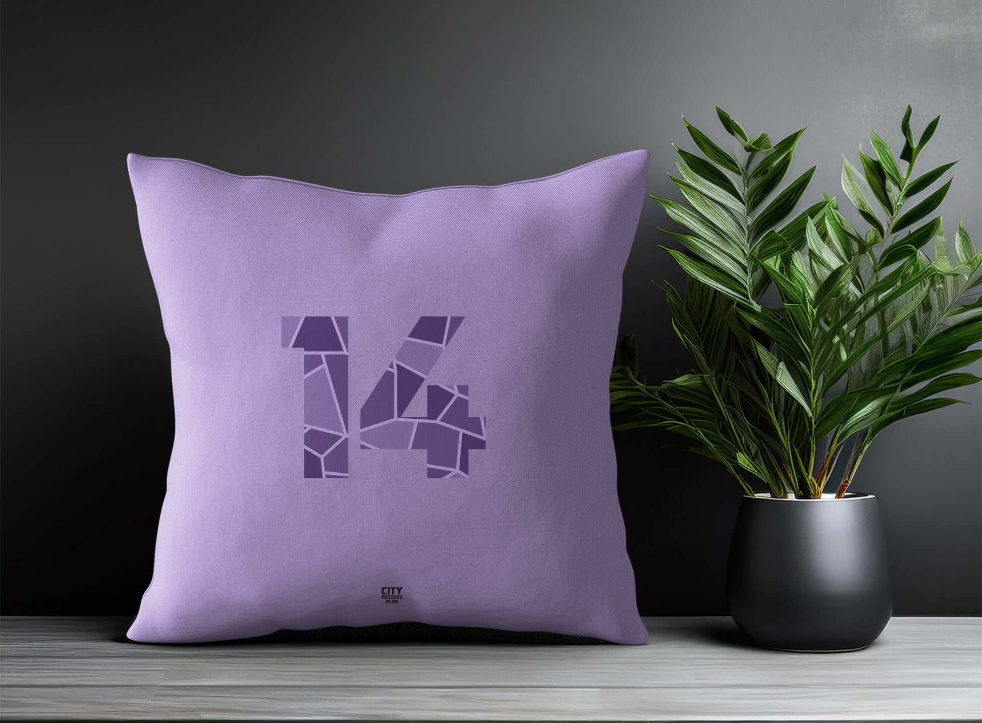 Print Deliver Plus 14 Number Square & Rectangle Pillow Cases | Modern Numeric Throw Pillow Covers 