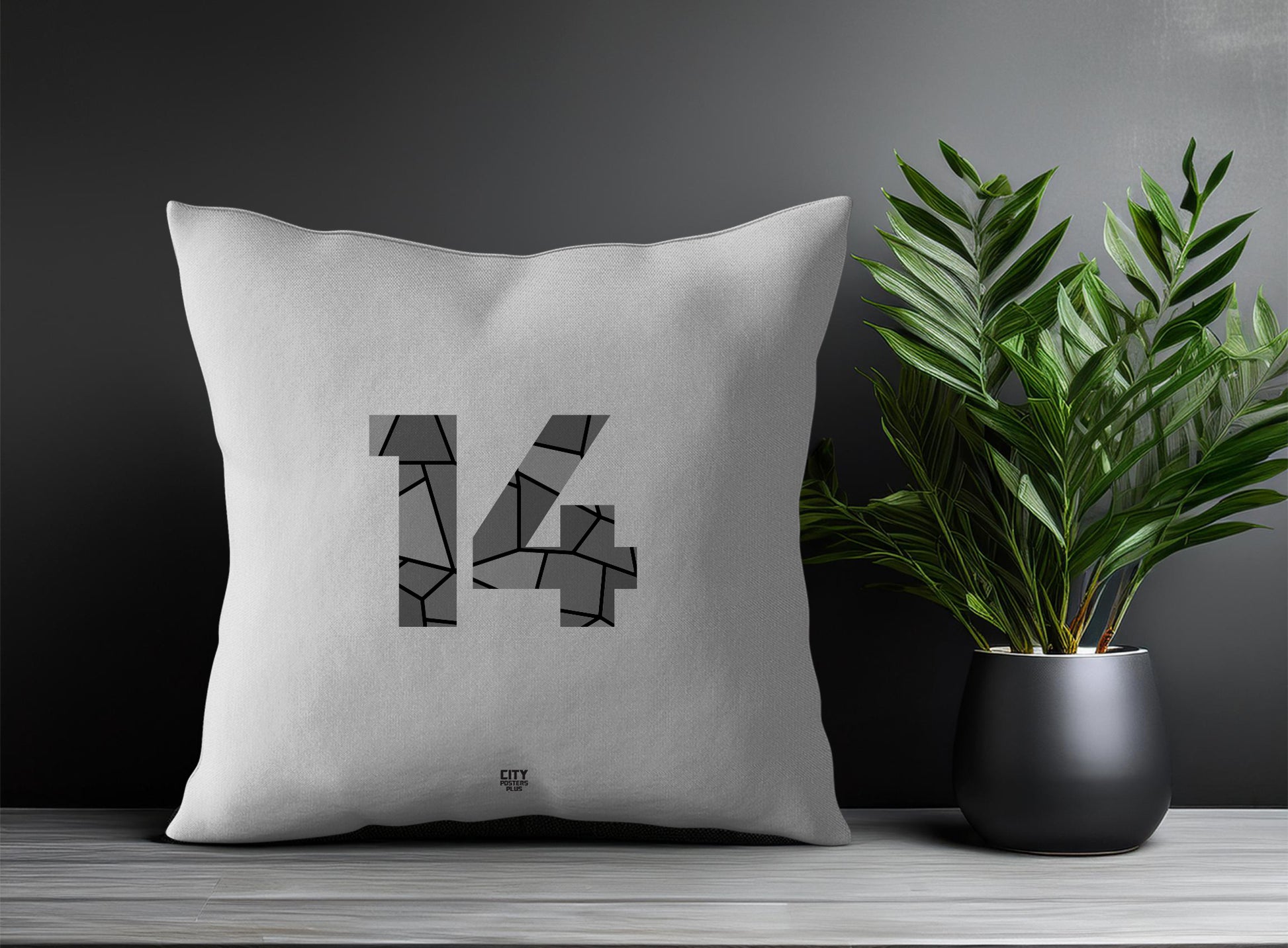 Print Deliver Plus 14 Number Square & Rectangle Pillow Cases | Modern Numeric Throw Pillow Covers 