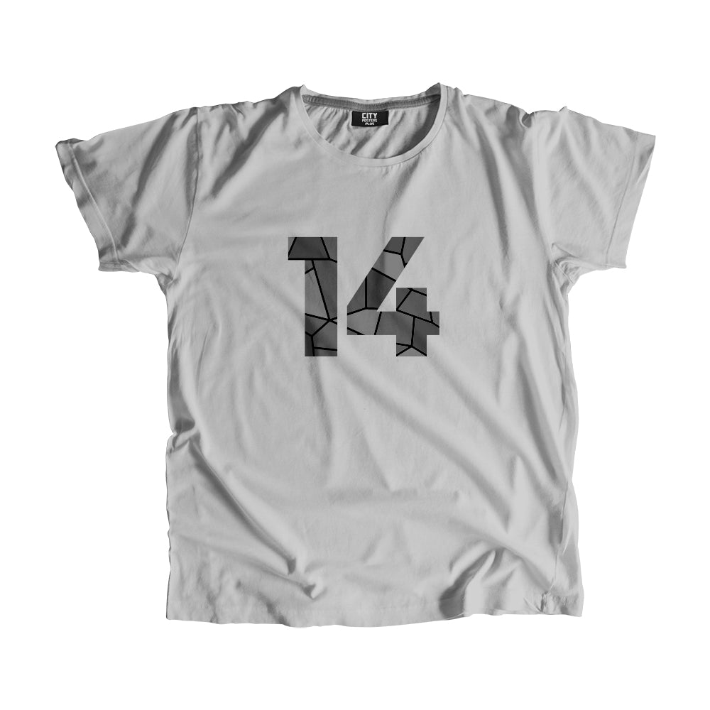 14 Number Men Unisex T-Shirt (Melange Grey)