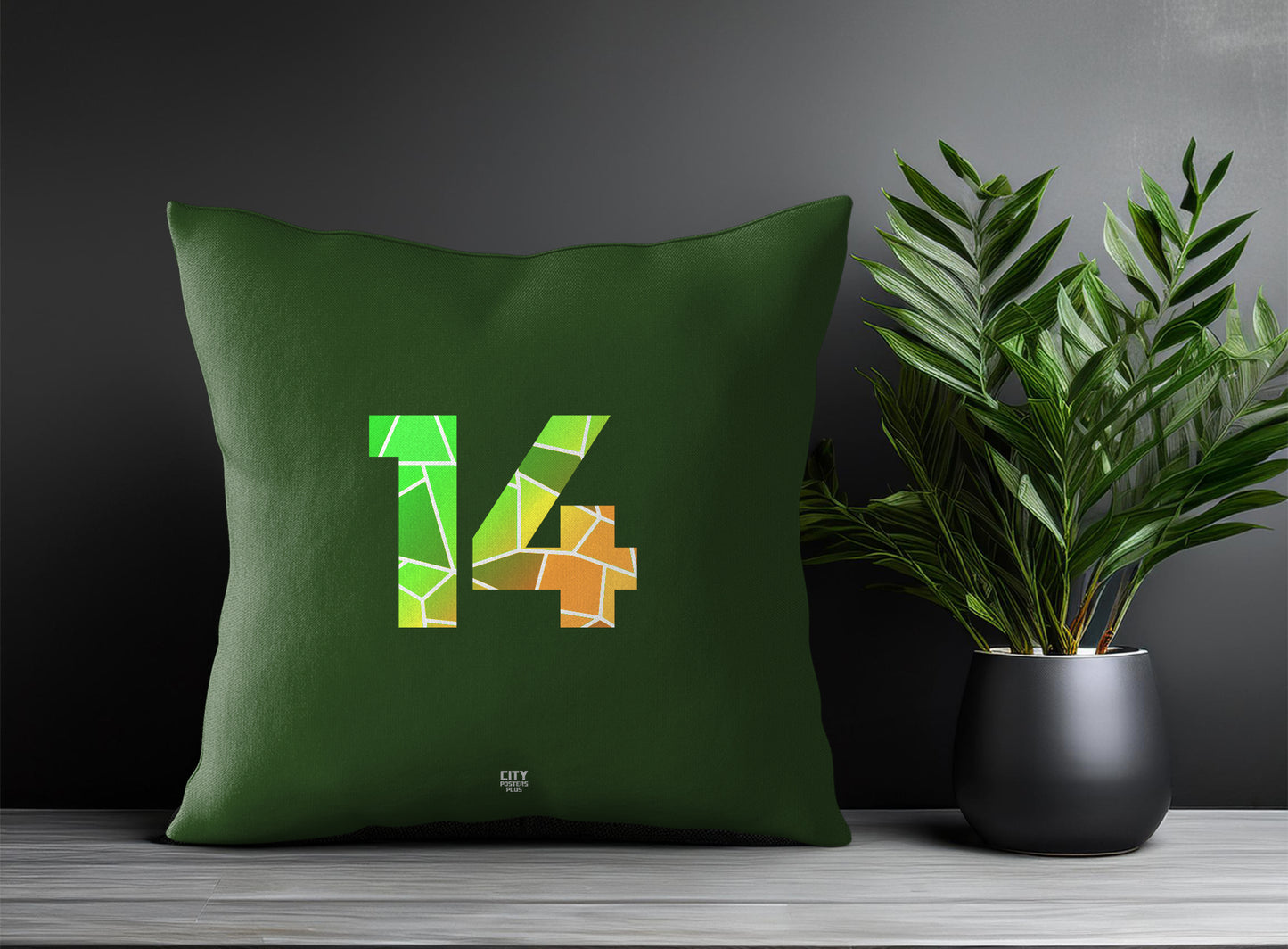 Print Deliver Plus 14 Number Square & Rectangle Pillow Cases | Modern Numeric Throw Pillow Covers 