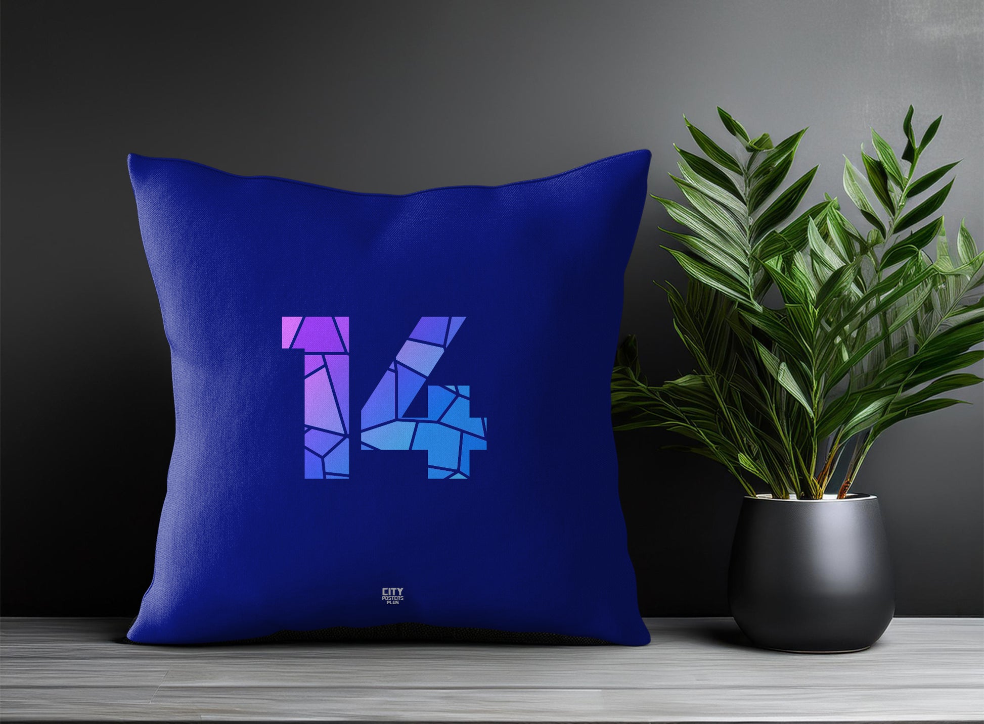 Print Deliver Plus 14 Number Square & Rectangle Pillow Cases | Modern Numeric Throw Pillow Covers 