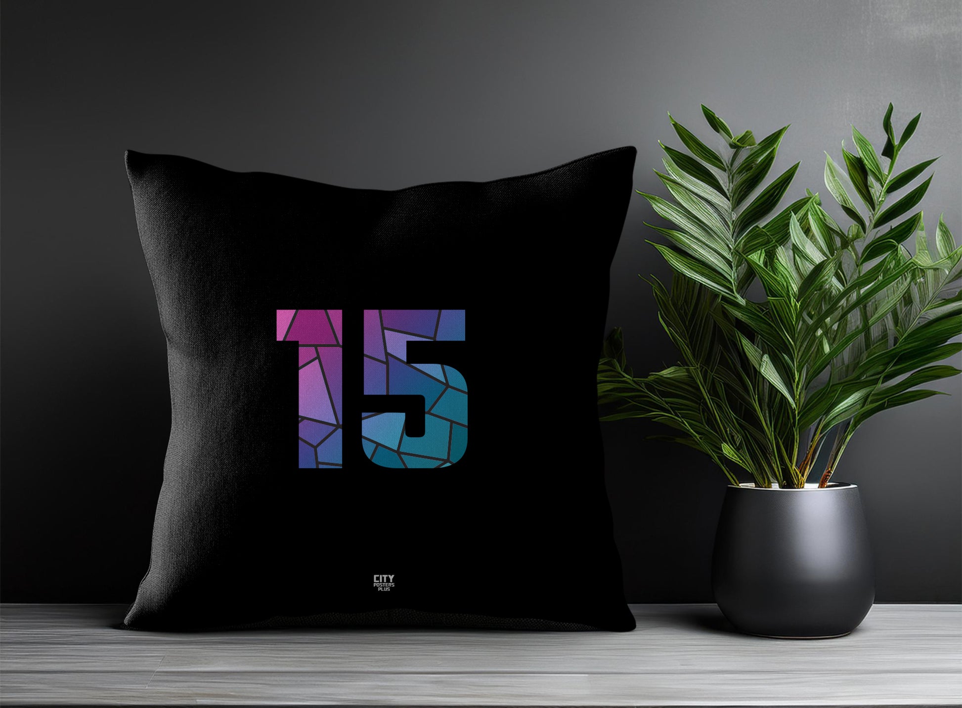 Print Deliver Plus 15 Number Square & Rectangle Pillow Cases | Modern Numeric Throw Pillow Covers 