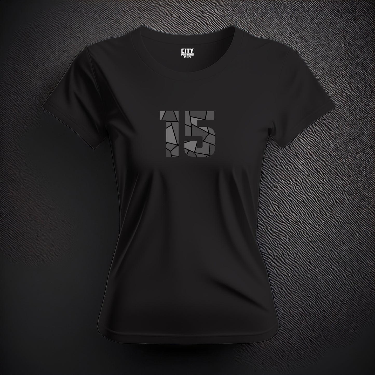 15 Number Women T-Shirt (Black)