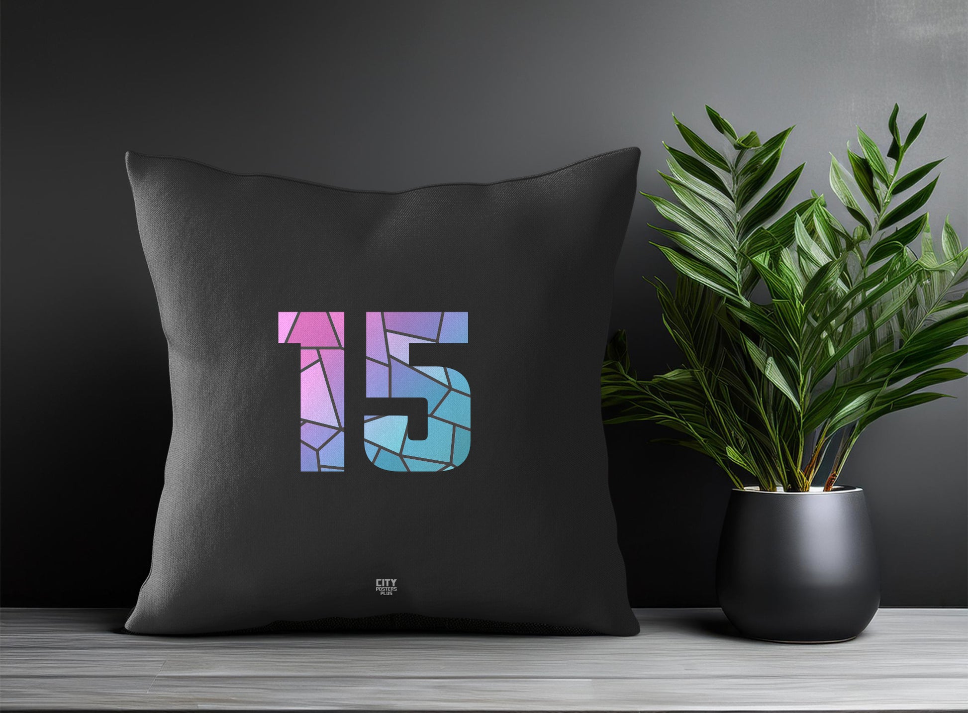 Print Deliver Plus 15 Number Square & Rectangle Pillow Cases | Modern Numeric Throw Pillow Covers 