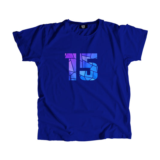 15 Number Men Unisex T-Shirt (Royal Blue)