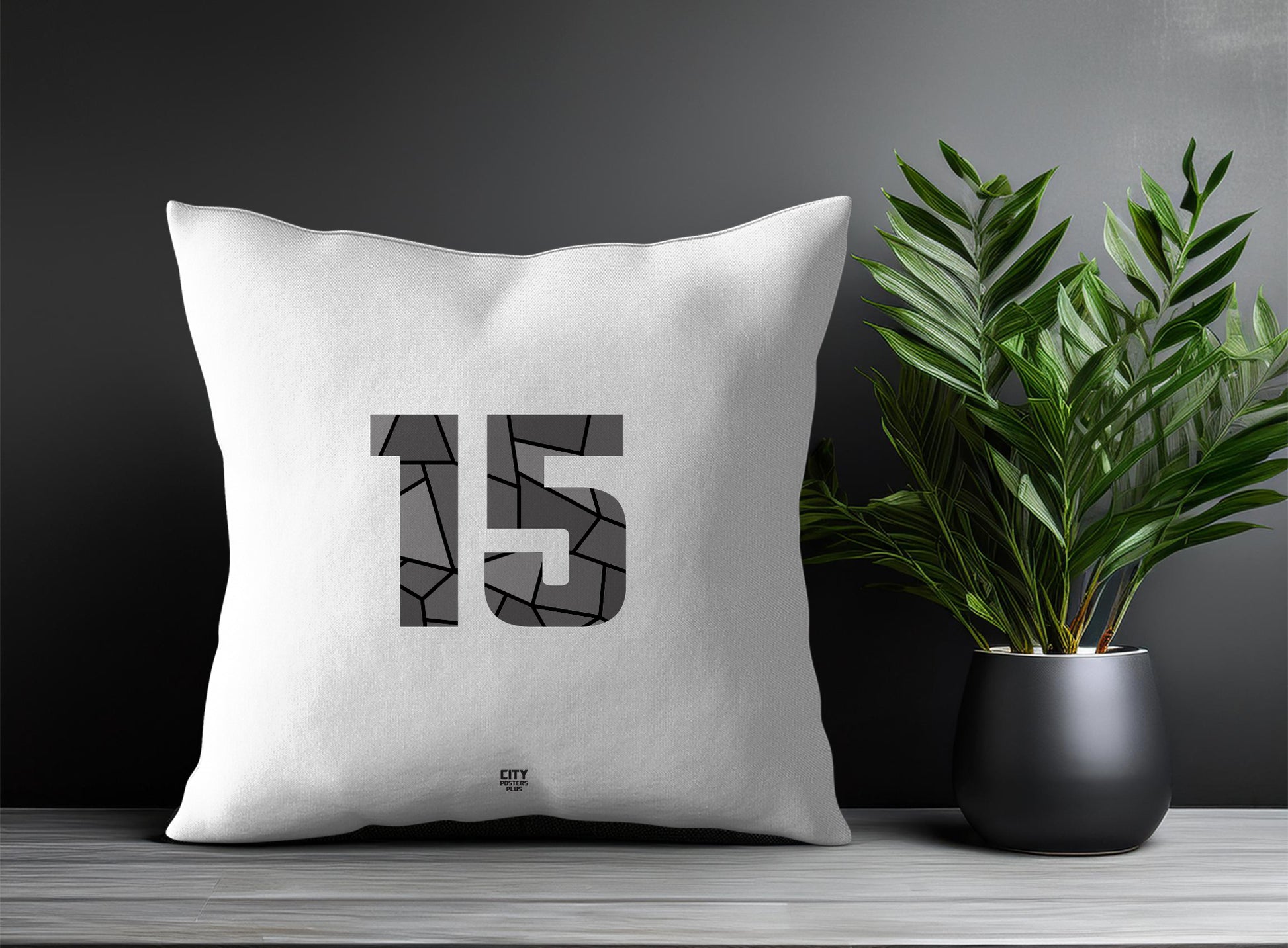 Print Deliver Plus 15 Number Square & Rectangle Pillow Cases | Modern Numeric Throw Pillow Covers 
