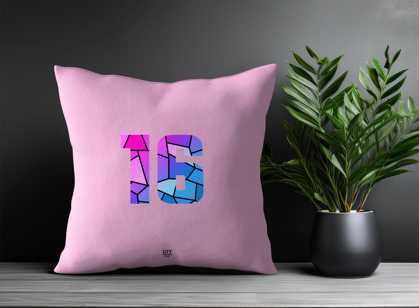 Print Deliver Plus 16 Number Square & Rectangle Pillow Cases | Modern Numeric Throw Pillow Covers 
