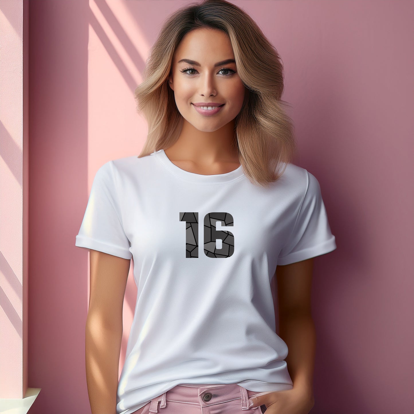 16 Number Women T-Shirt (White)
